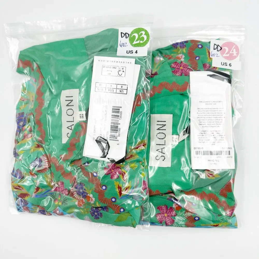 Saloni Tilly Sleeveless Silk Mini Dress Summer in Wreath 6 NWT Coastal Resort - Picture 8 of 8